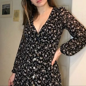Floral long sleeve dress